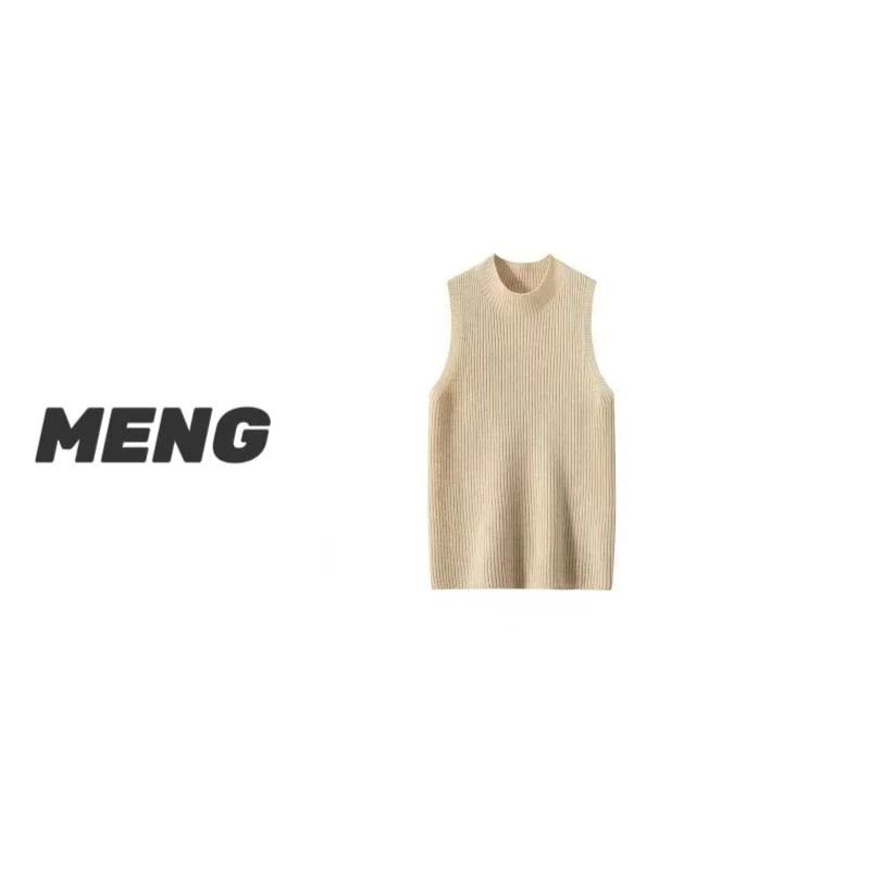 【纯福利】纯羊绒抽条无袖半高百搭羊绒打底衫