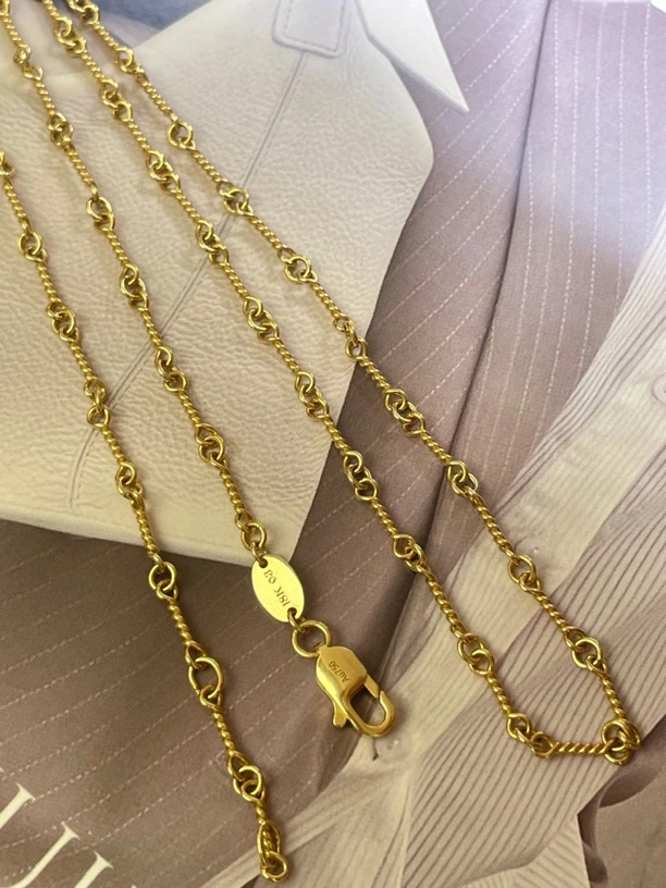 【金禧禧】18k金项链手工链