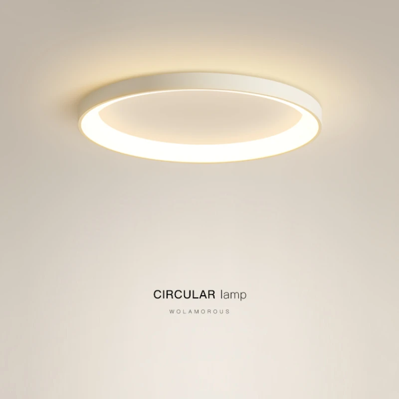 卧室灯吸顶灯创意圆形超薄简约现代led客厅灯极简餐厅灯书房灯具