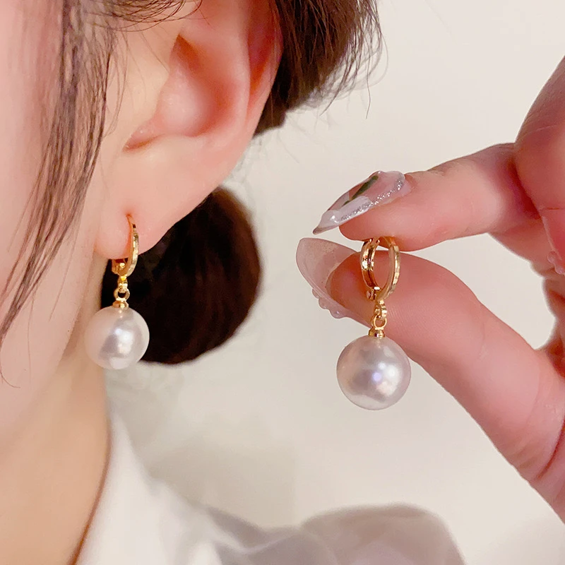 铜合金仿珍珠耳饰 贝珠耳扣耳饰气质轻奢时尚百搭法式简约精致