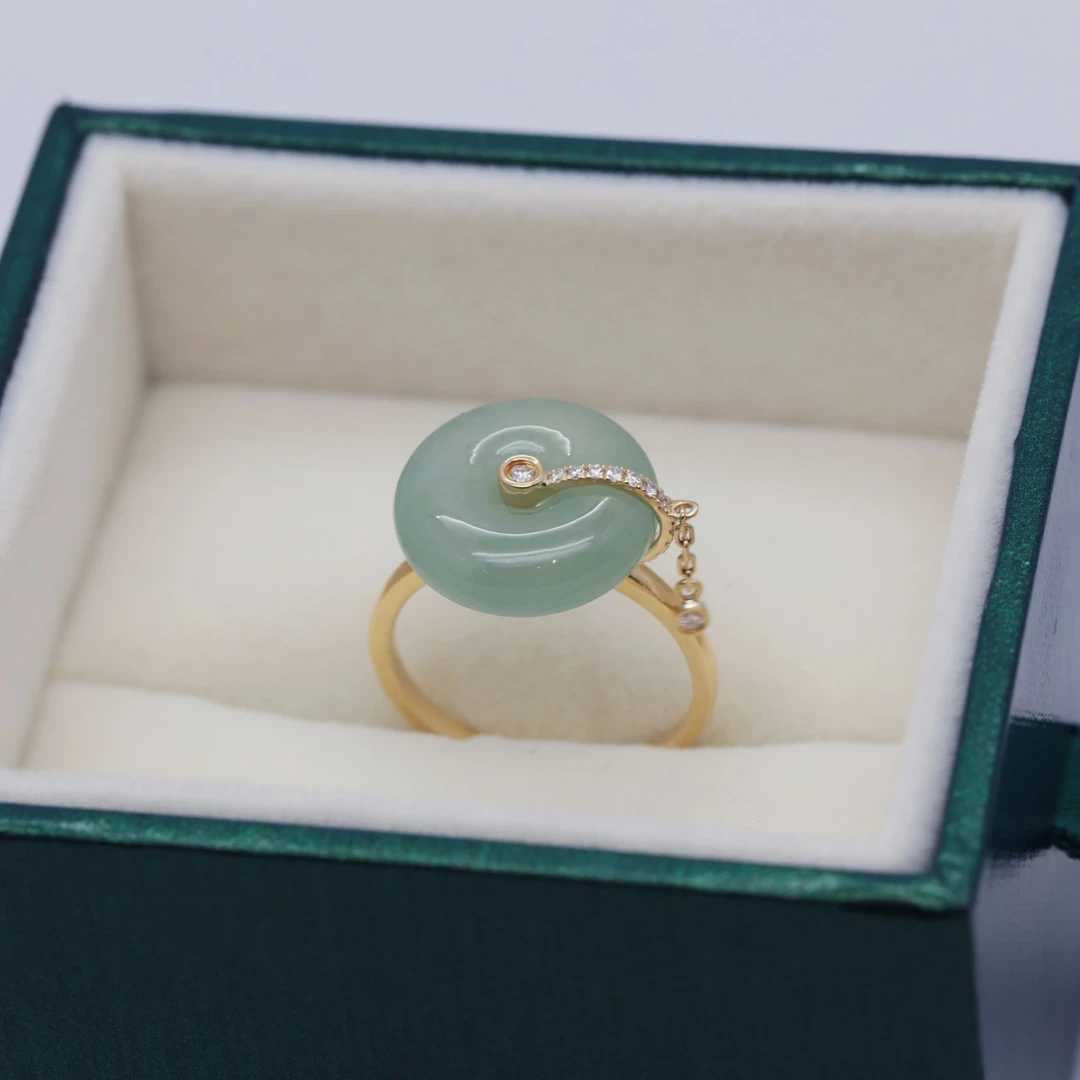 #【安康戒】G18K翡翠戒指P11205042