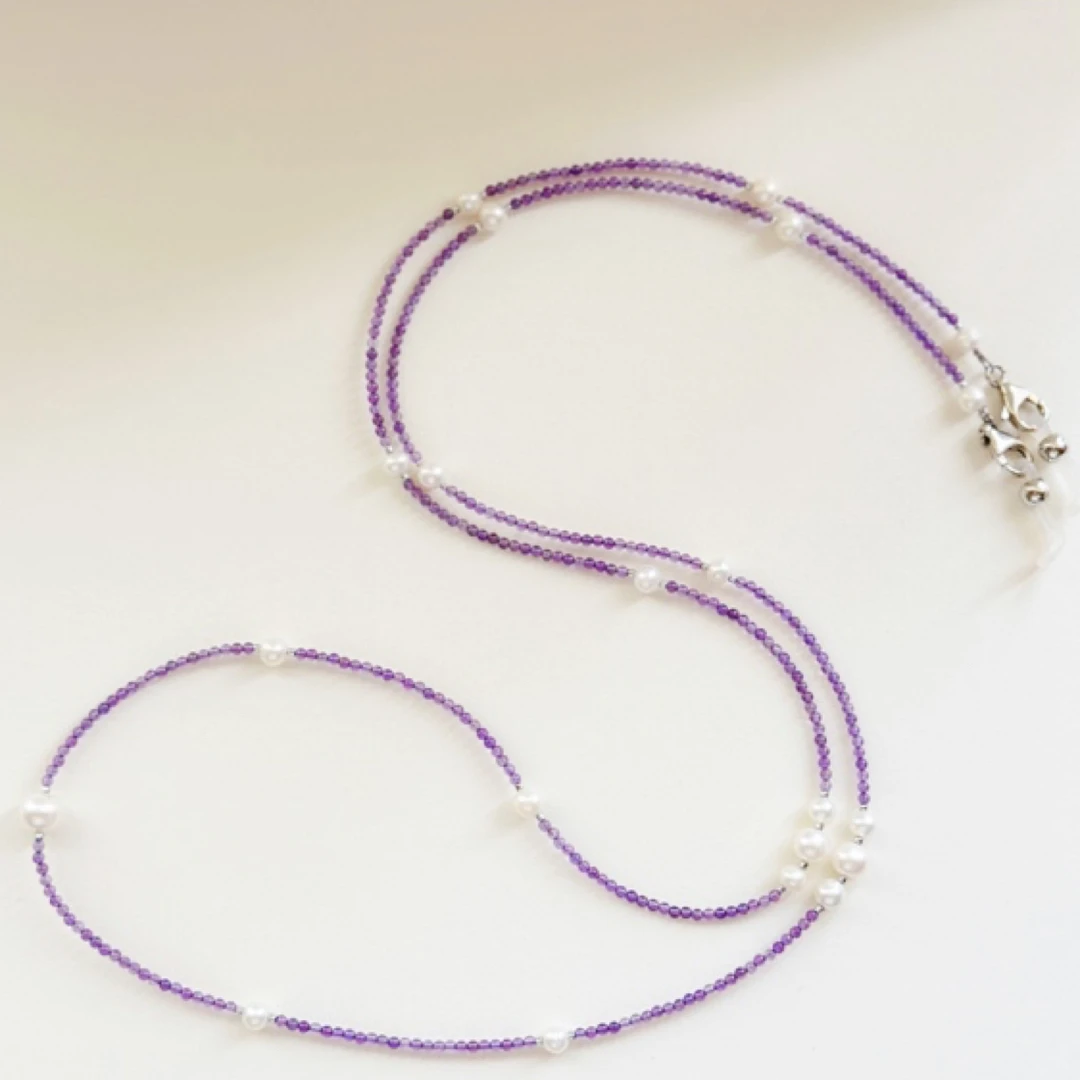 【明媚-雪青】S925紫水晶项链IDP12302056