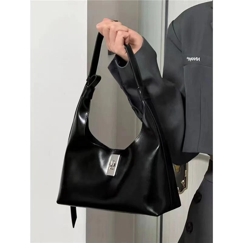 【2024秋季】爆款小众设计辣妹腋下包韩系单肩女士复古锁扣法式ins