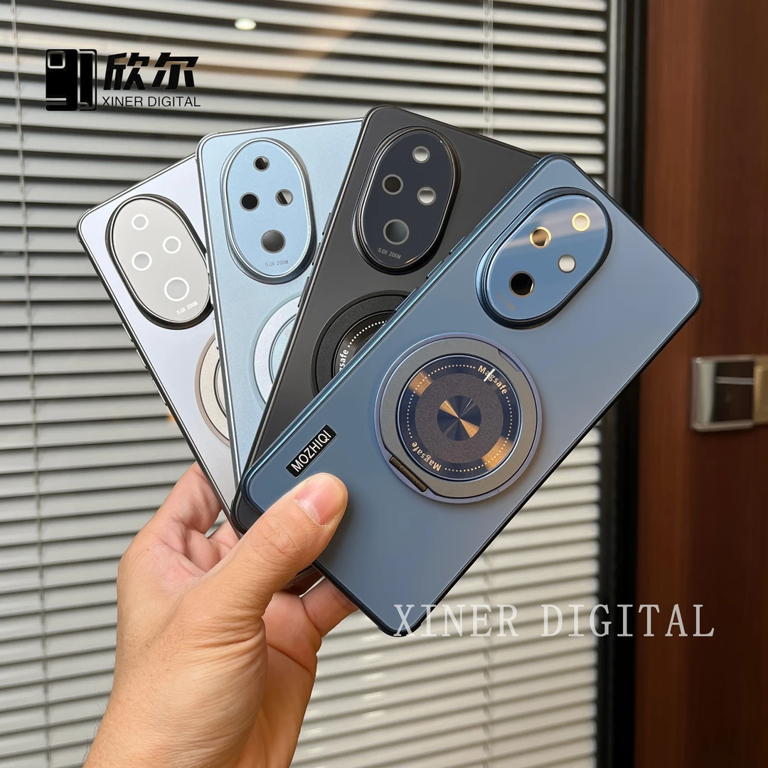 适用荣耀200pro手机壳新款荣耀200磁吸旋转支架镜头全包四边散热