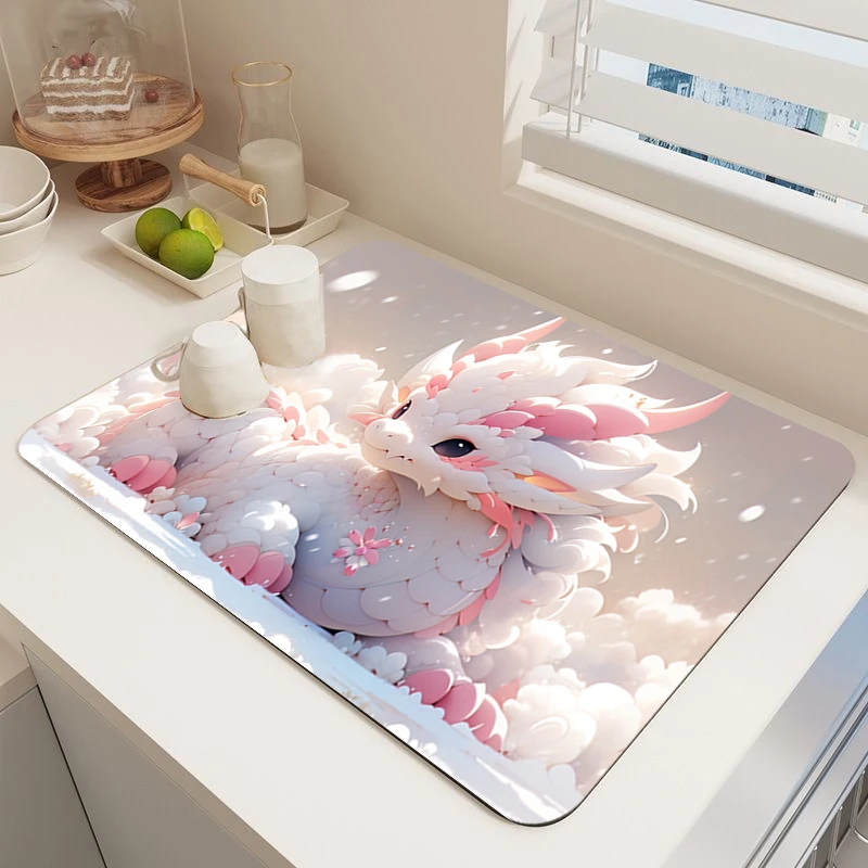 厨房厨台沥水垫软硅藻泥吸水垫杯垫卫生间洗手台碗筷双面防滑防潮