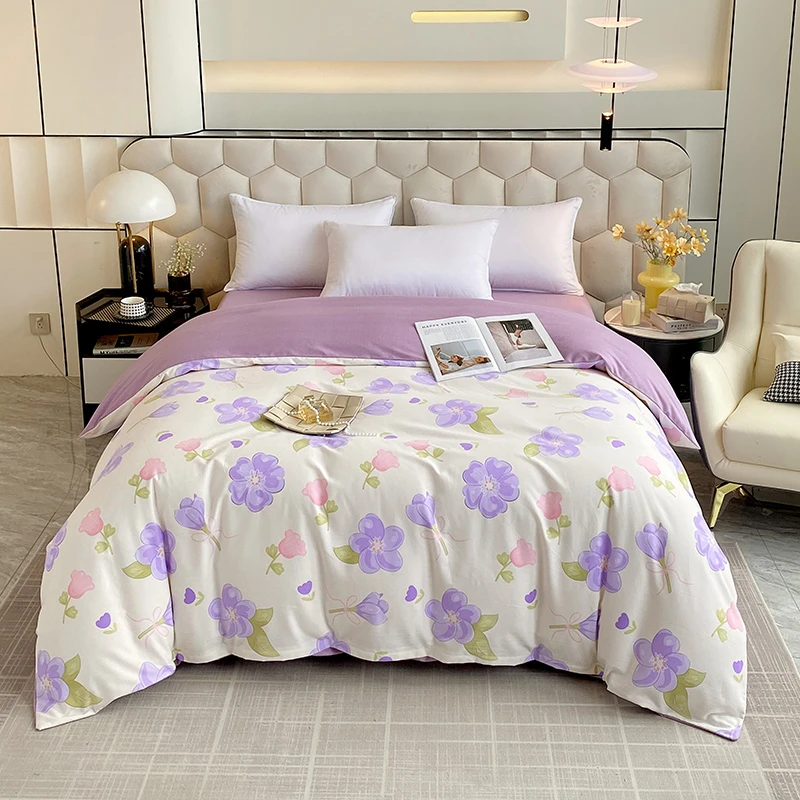 全棉加厚磨毛单被套学生宿舍印花被罩单人双人棉被罩床上用品