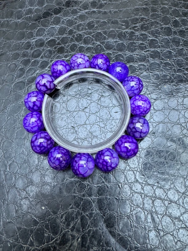 天然玛瑙时尚百搭紫龙玛瑙手串（多样性拍一发一）