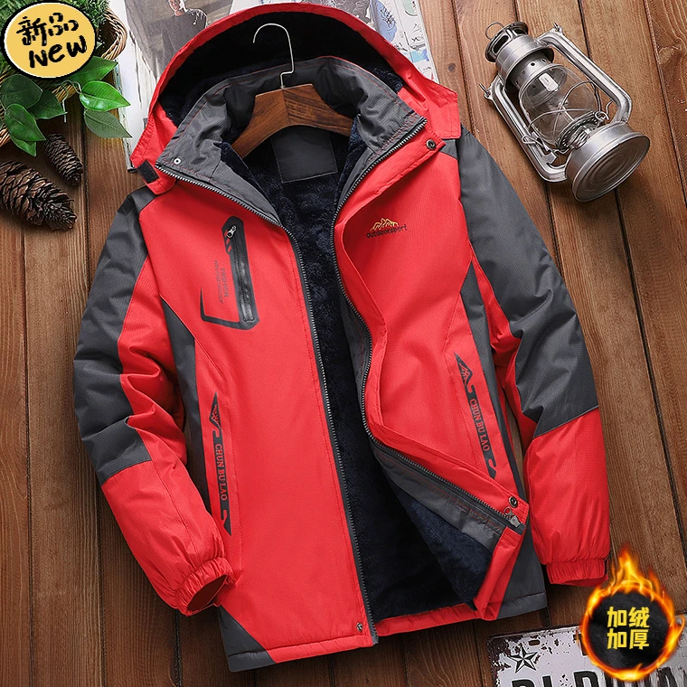 2026爆款冬季冲锋衣男士加绒加厚户外运动工作服棉衣外套防寒棉袄