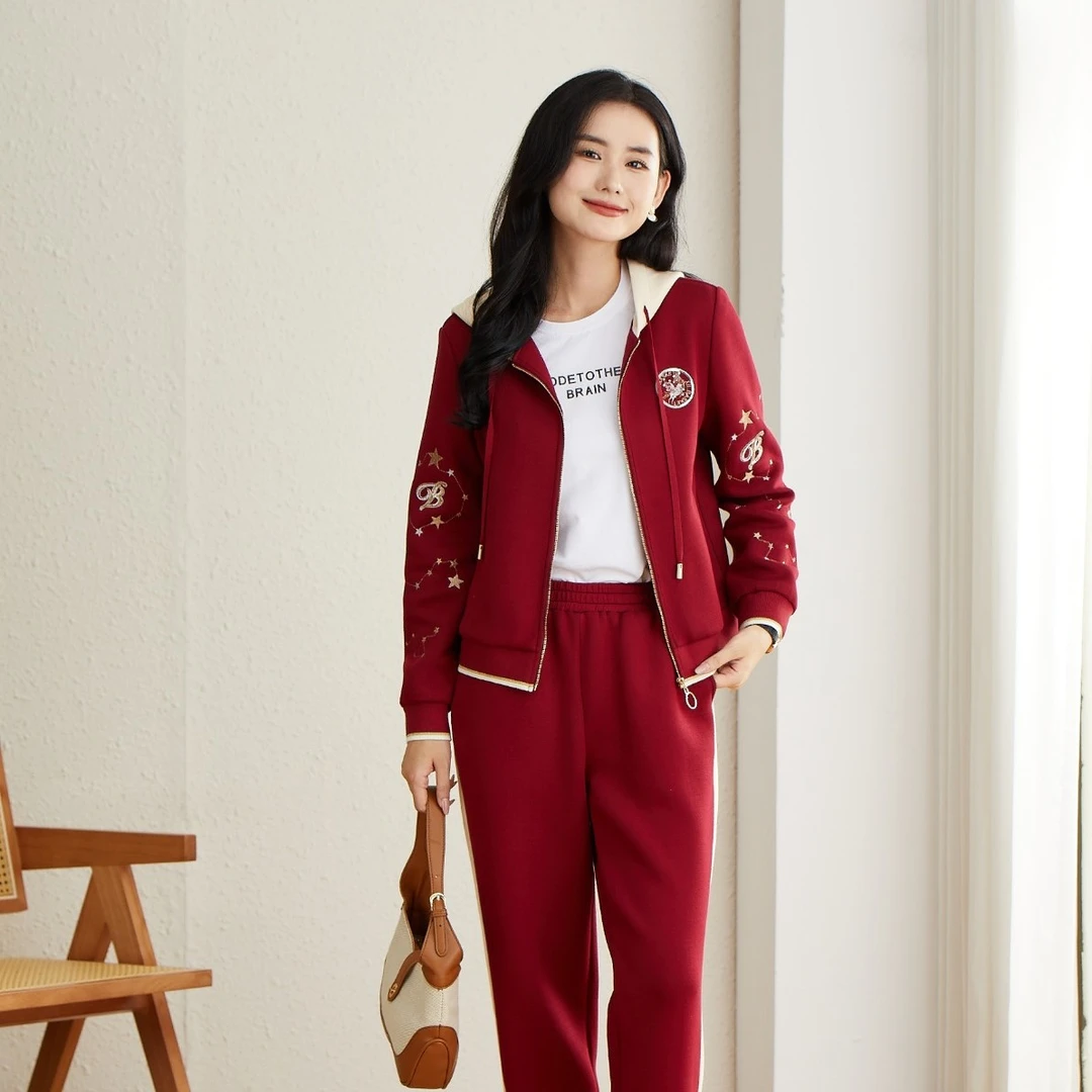 【商场同款】十二篮品牌23年新款时尚连帽休闲套装7C63310640