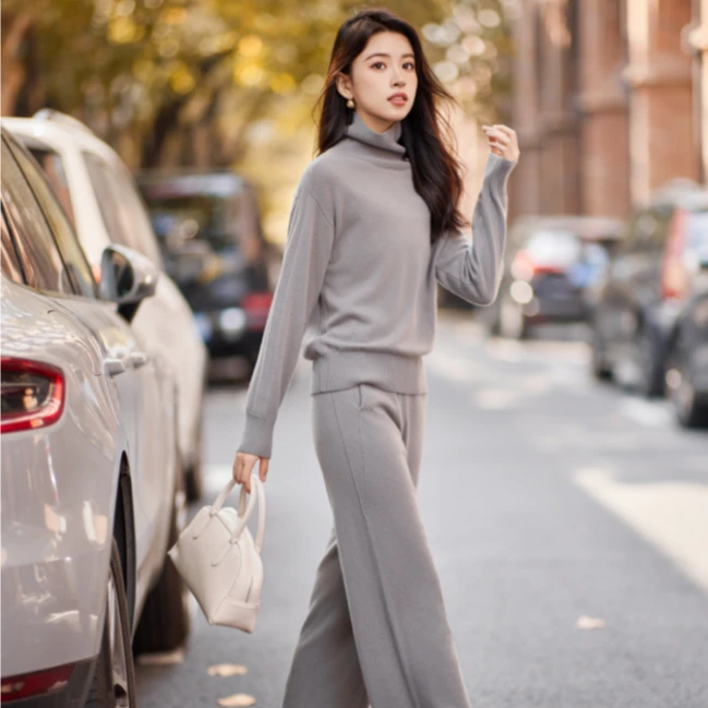 【商场同款】十二篮23年秋冬新款时尚休闲运动毛织套装7C62506720