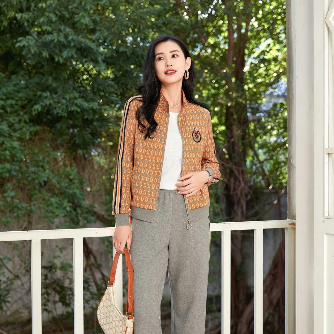 【简约活力】十二篮23年秋新款洋气显瘦百搭休闲连帽套装7C53310016