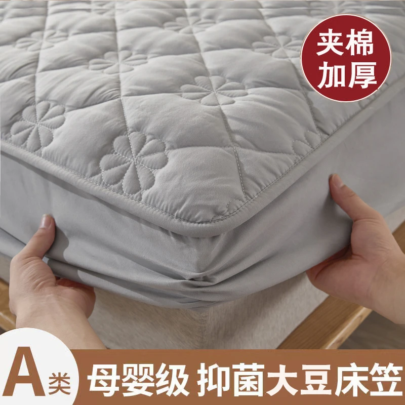 新款夹棉床笠单件防滑固定床垫保护罩床笠罩加厚床罩四季通用款