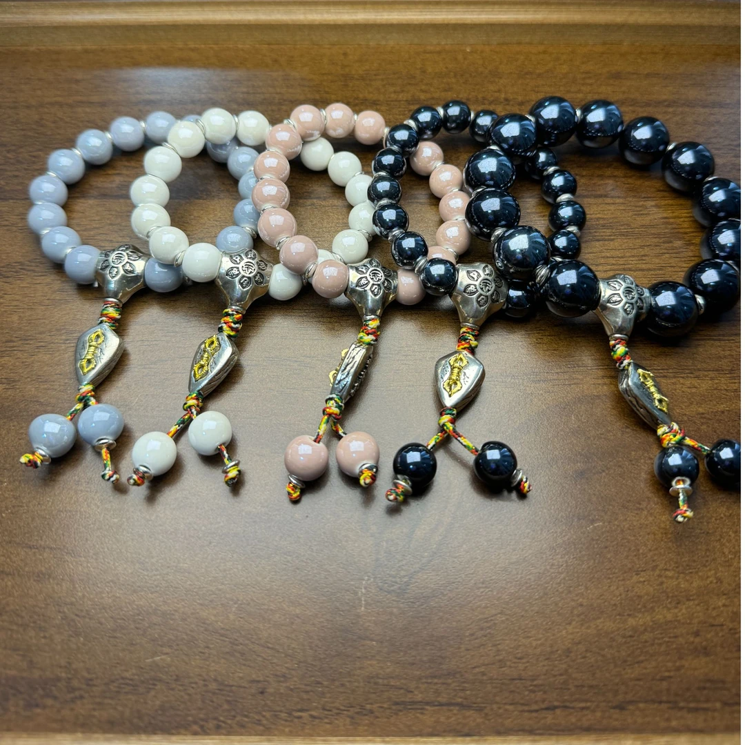 铜合金陶瓷手链 陶瓷手串北京同款经典多彩瓷礼物女生