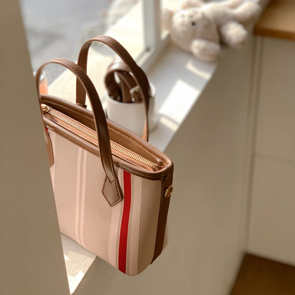 MICOCAH「古早漫漫」704包包女新款小众两件套托特包手提斜挎包百搭