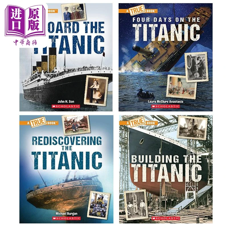 【中商】The Titanic真实泰坦尼克英文科普童书4册套装A Tru