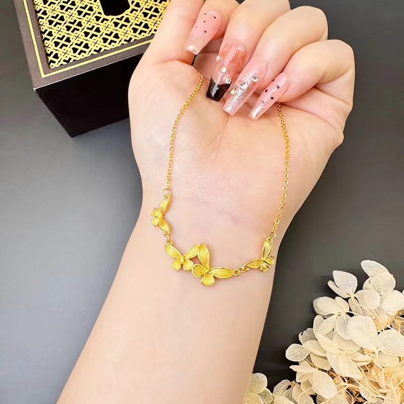 福利10  古法福迭而至婚嫁蝴蝶项链铜镀金轻奢高级感坠链礼物