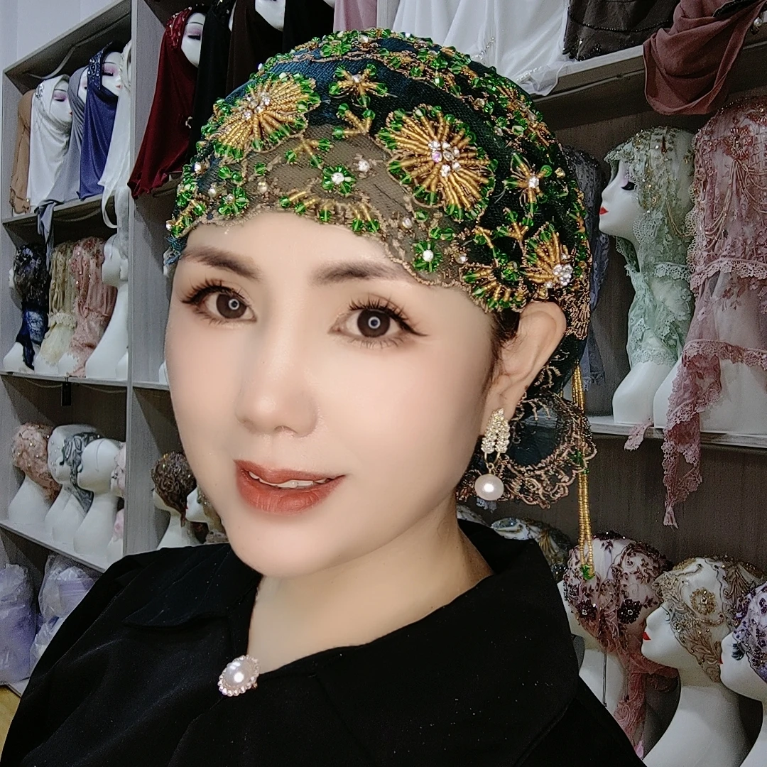 大美枫叶水晶鱼尾帽