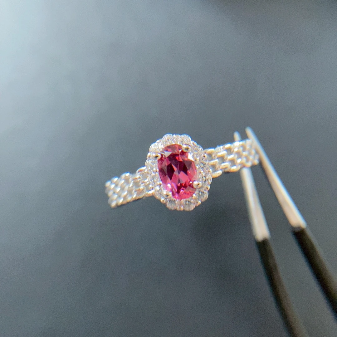 【城城宝珠】天然石榴石戒指 气质 时尚 复古 经典 精美