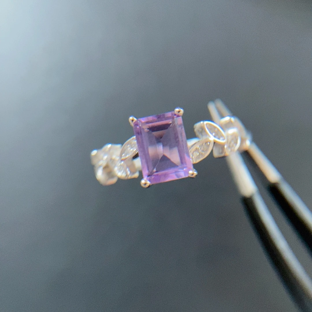 【城城宝珠】天然紫水晶戒指 经典 百搭