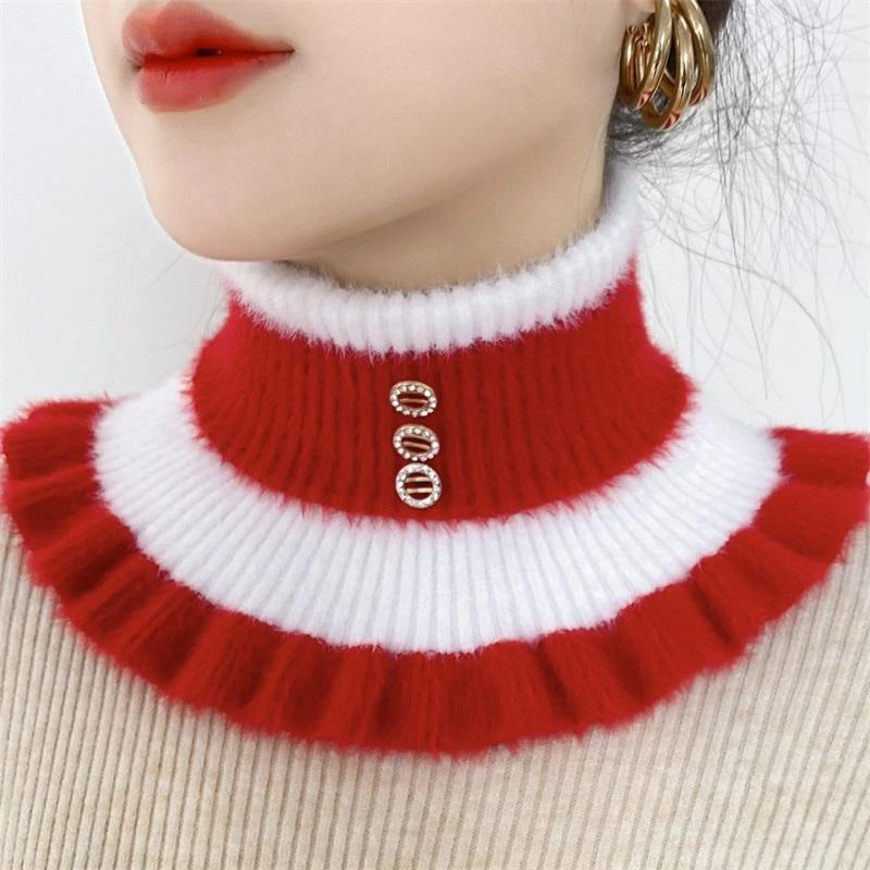 高领毛衣领子保暖脖套亲肤围脖百搭秋冬款高级感女士假领子加厚