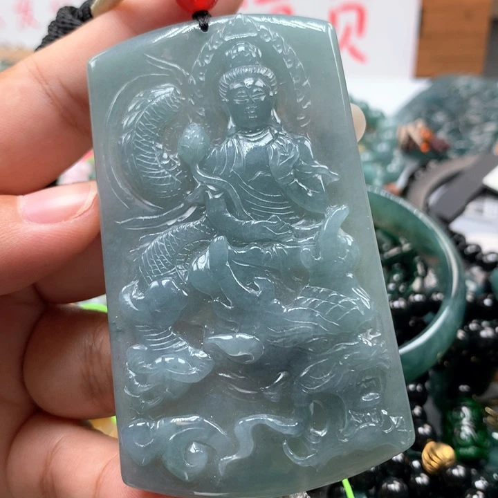 翡翠颈饰未镶嵌保真天然A货翡翠