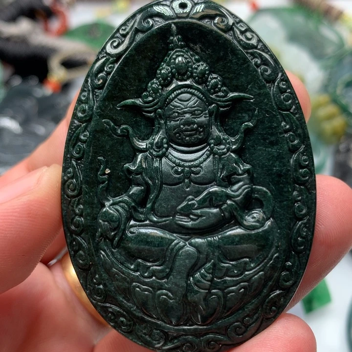 翡翠颈饰未镶嵌保真天然A货翡翠