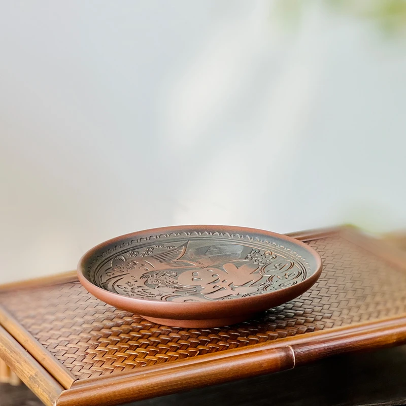 蛟龙坭兴陶茶具 隔热杯垫 防烫伤杯垫