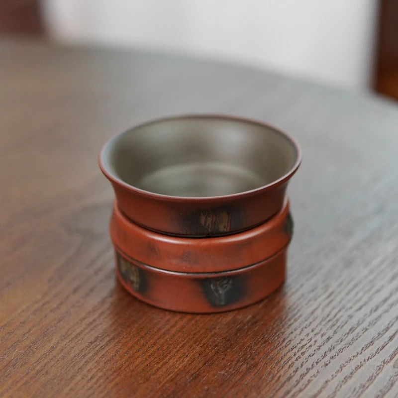 复古茶漏 广西坭兴陶陶瓷茶道茶叶过滤器 纯手工茶具