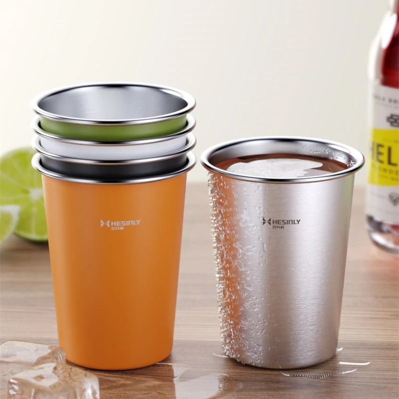 米款一次性不锈钢杯工业风冷饮杯简约酒杯美式冰杯子ins风高颜值