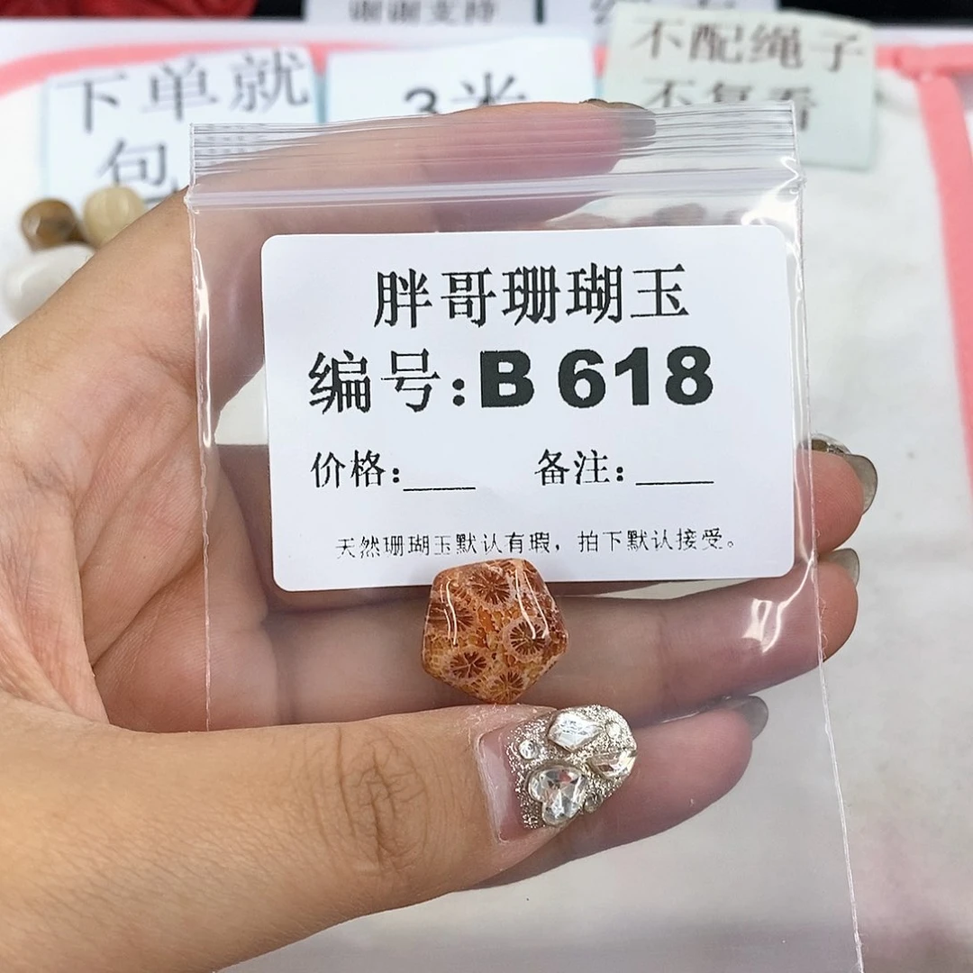 硅化珊瑚（珊瑚玉）B618未镶嵌养***羊