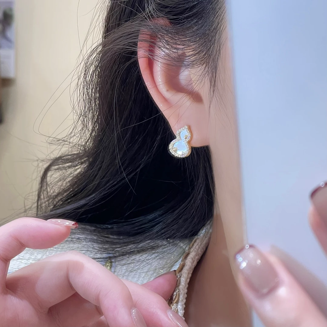 W602葫芦耳钉高级时尚百搭轻奢甜美