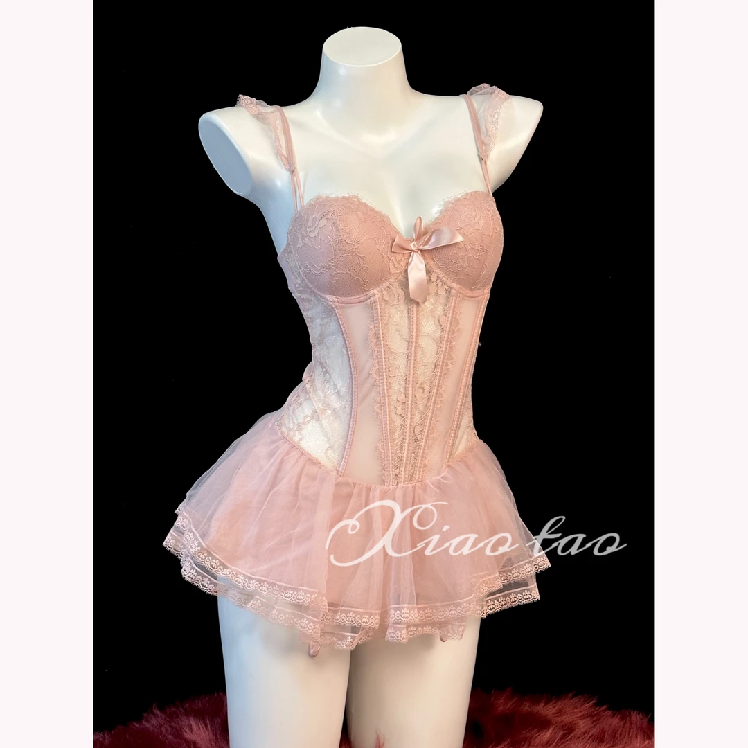 【霓裳】芭蕾风性感蕾丝夏季上衣吊带显瘦修身少女辣妹轻奢聚拢宫廷