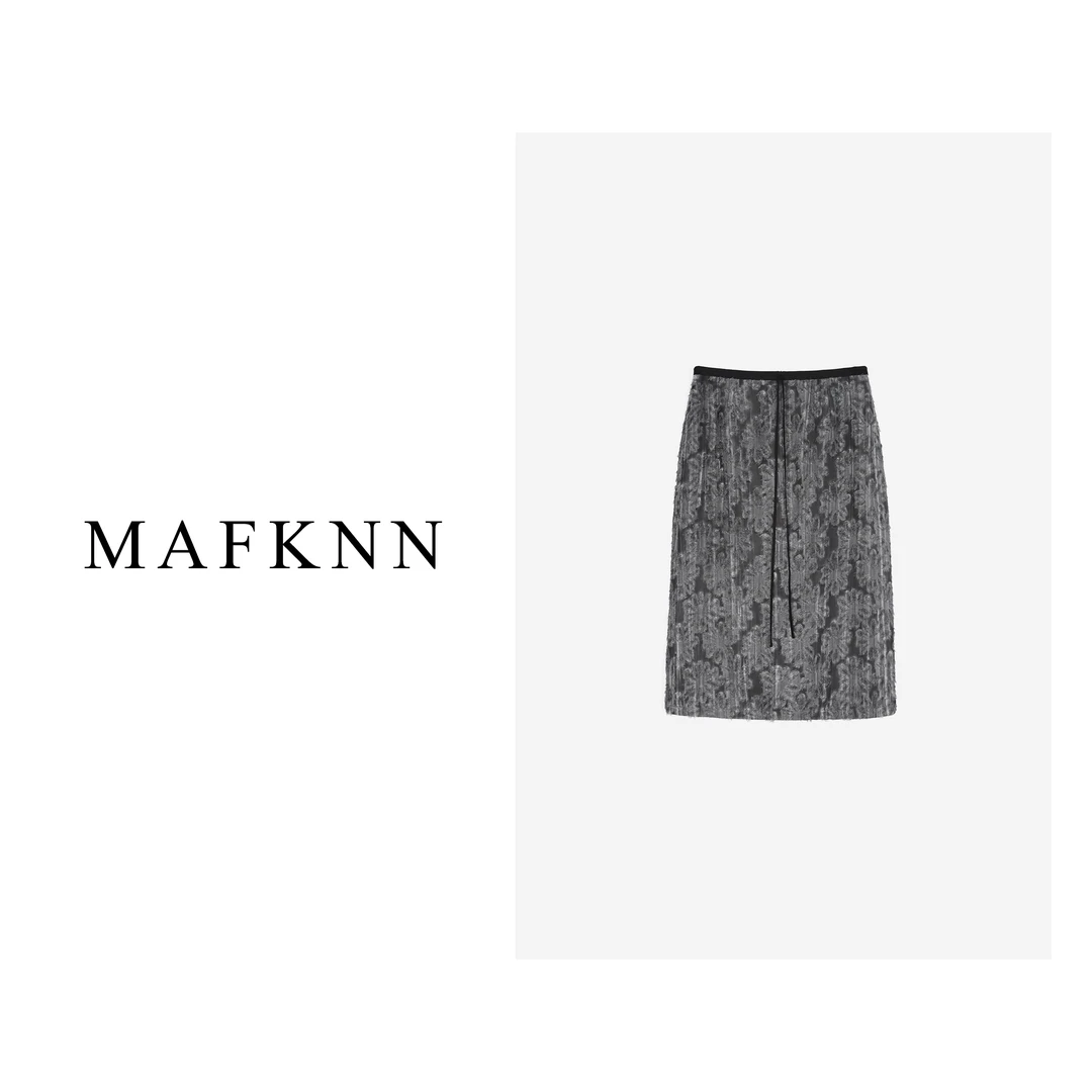 MAFKNN/玛肯时尚休闲百搭松紧腰夏季女士半身裙MK10188