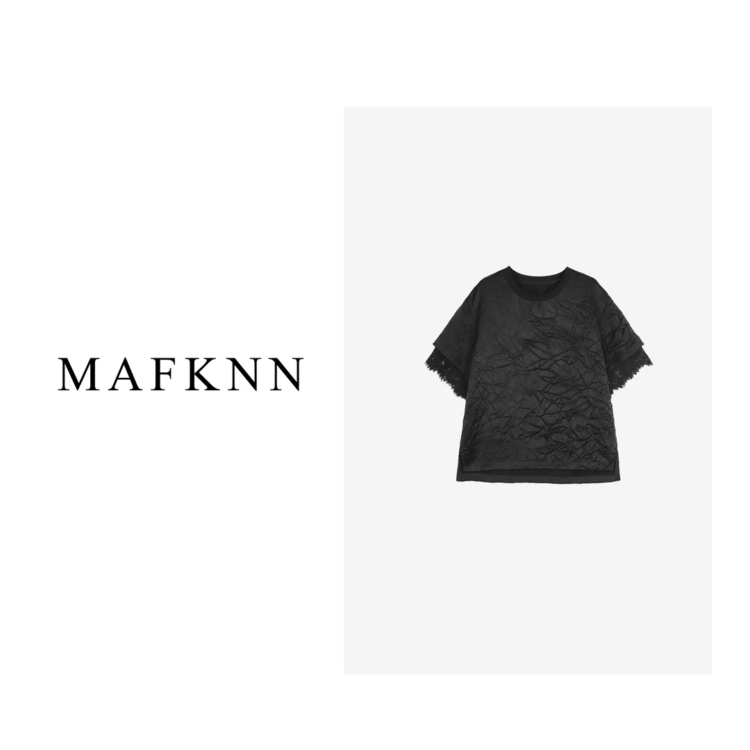 MAFKNN/玛肯柔软舒适简约百搭设计款纯色夏季小衫MK10317