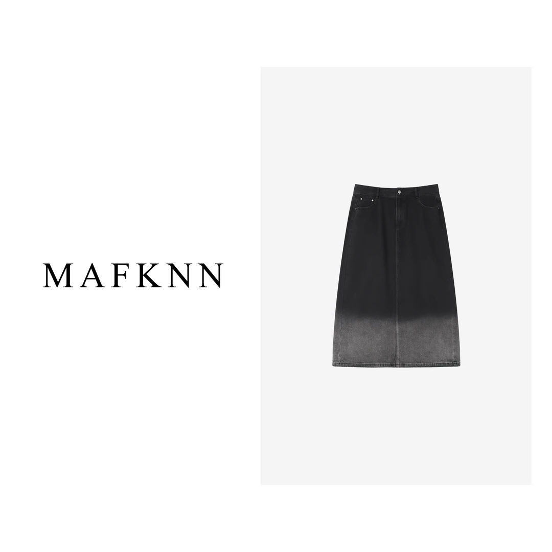 MAFKNN/玛肯时尚休闲简约百搭牛仔气质女士半身裙MK10603