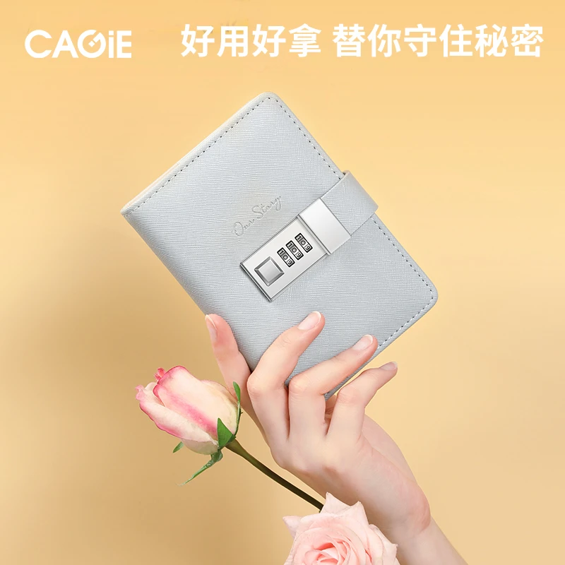 CAGIE/卡杰密码本A7随身口袋本便携笔记本本子手帐本学生日记本