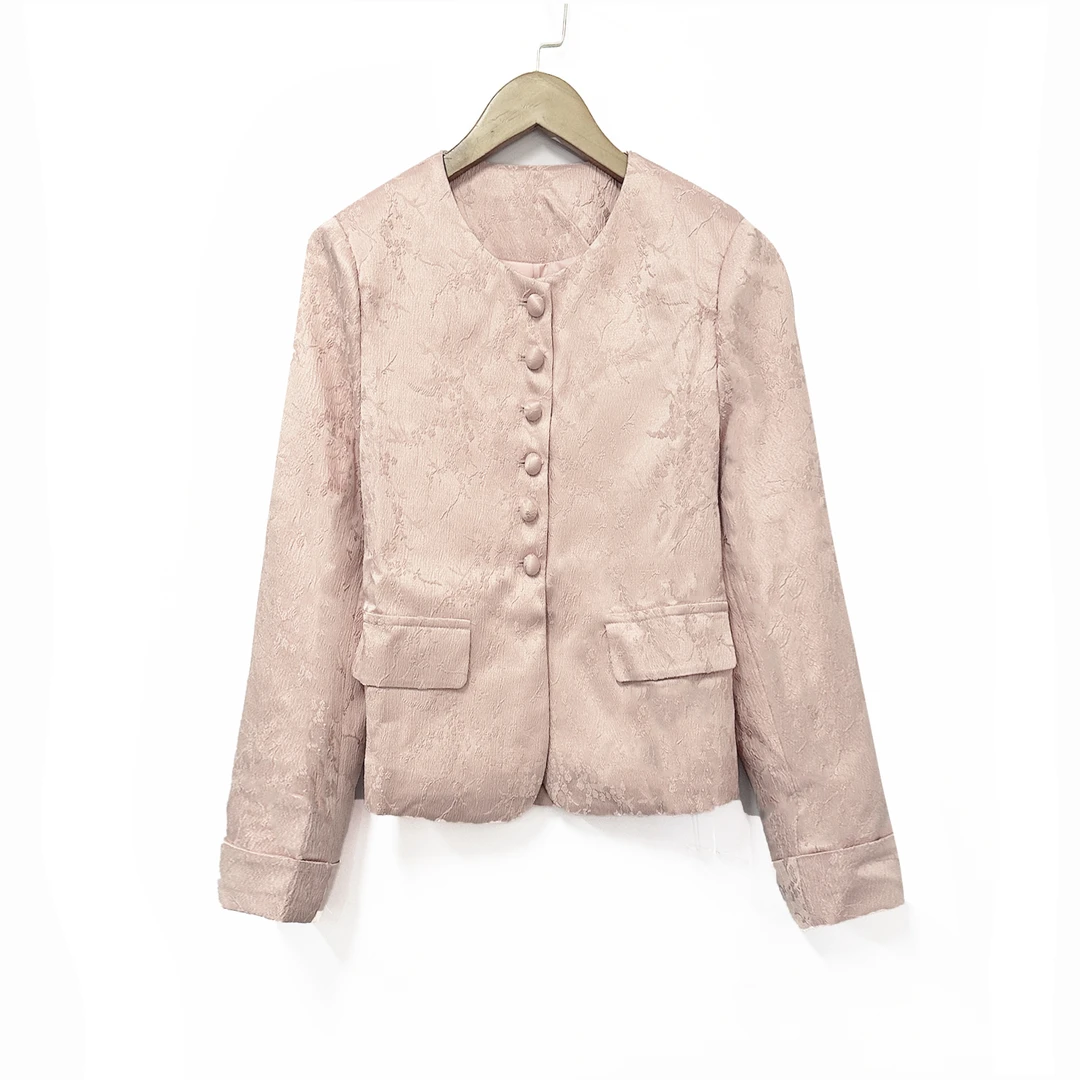 2024新款！女士长袖国风提花宽松减龄外套G928