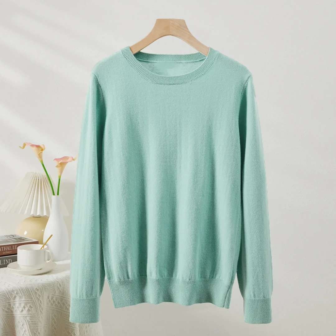 2024新款！女士秋冬季简约圆领针织衫E346
