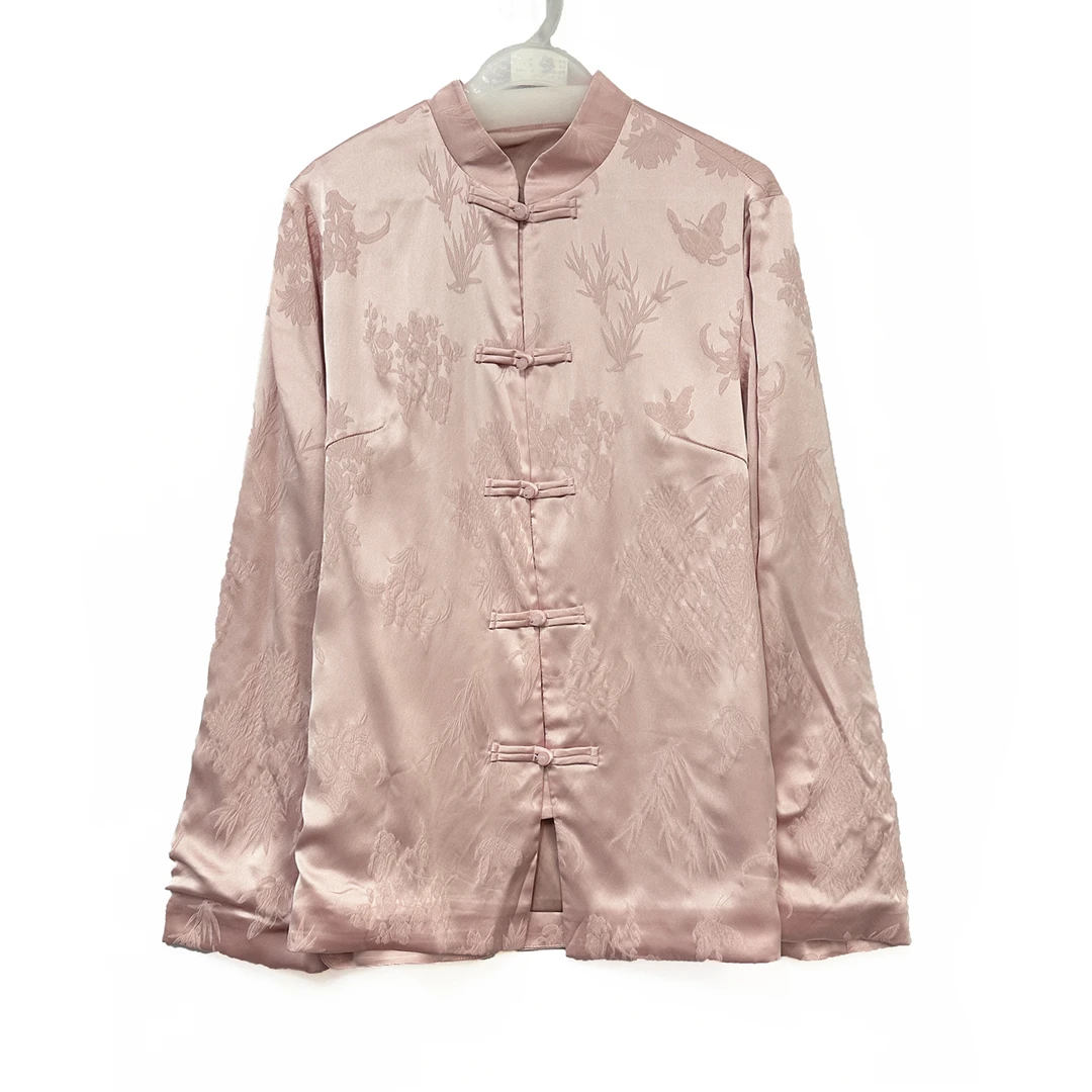 金秋新款 女士国风琉璃盘扣提花衬衫减龄上衣G972