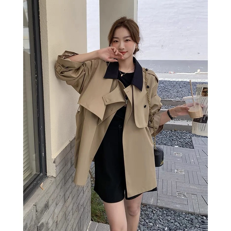 【风衣上杺】轻奢时尚休闲收腰显瘦风衣外套 DY2181