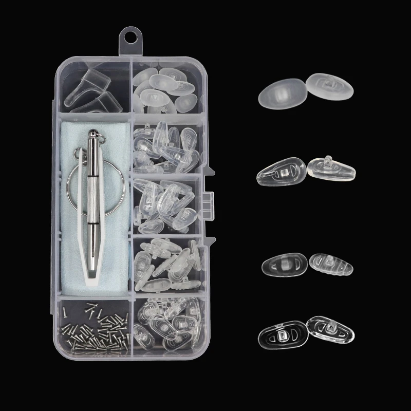 气囊眼镜鼻托硅胶超软鼻子减压鼻梁防滑防脱落眼睛配件鼻垫套装