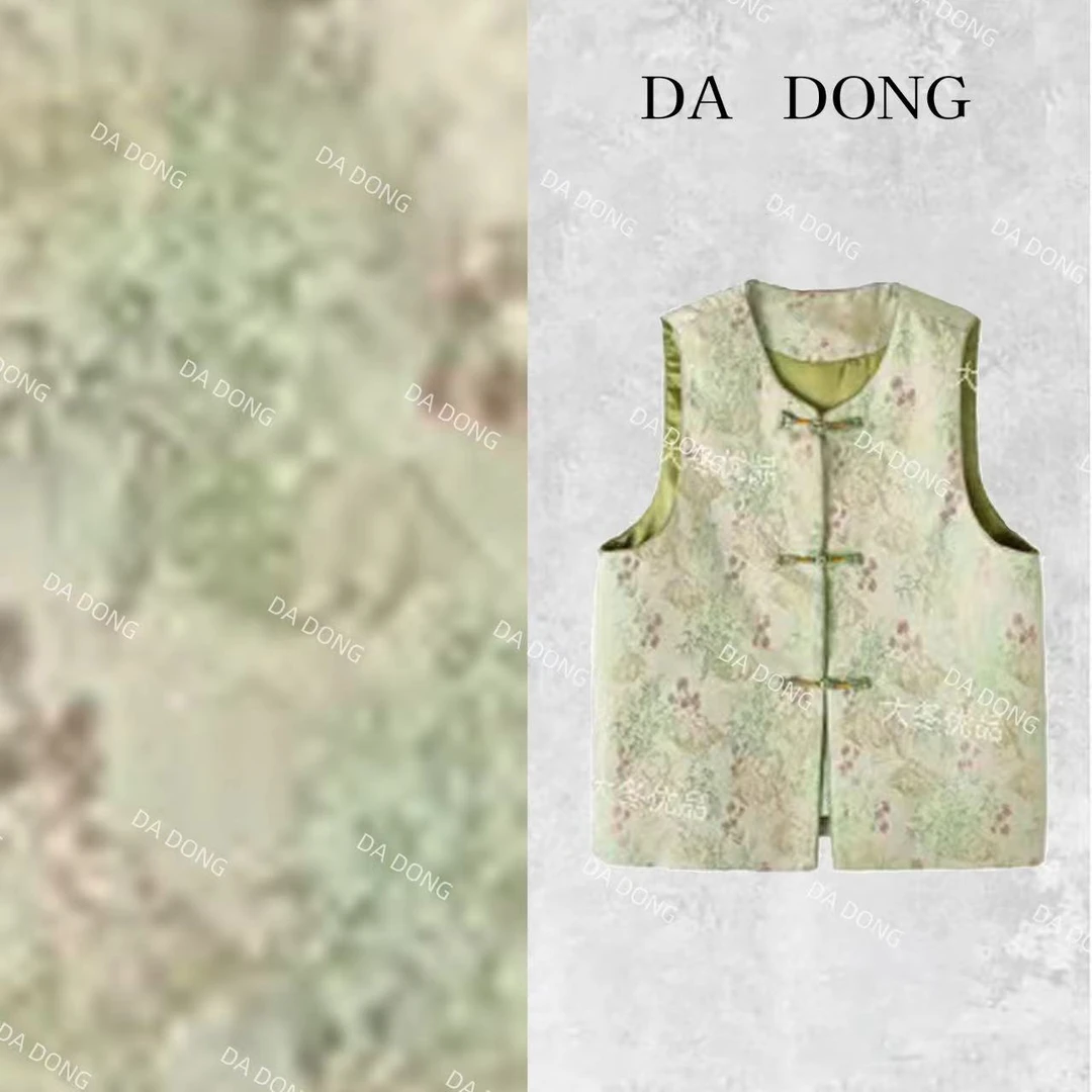 清绿--2024民族风时尚休闲夏季提花无袖中式国潮减龄马甲