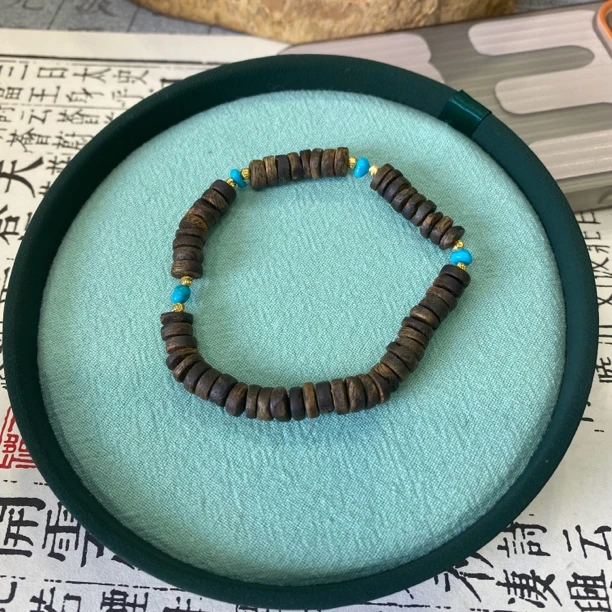 925银木质手链 原创设计药片随形手链（多样性发货随形款）