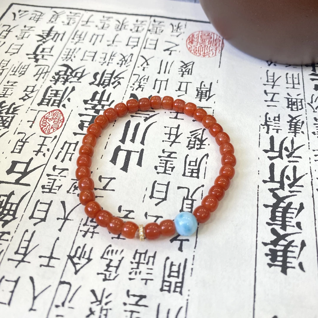南红苹果珠5mm手串