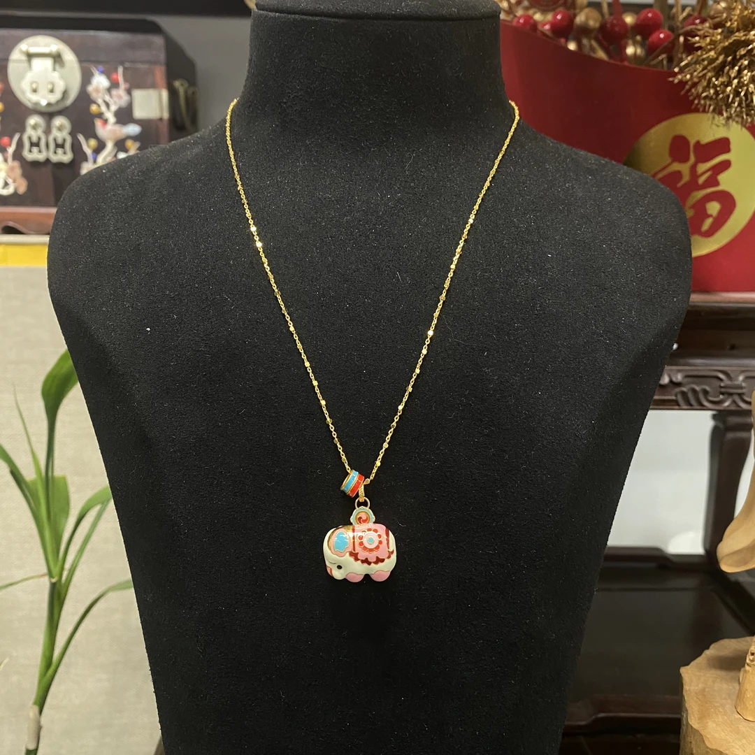 吊坠925银珐琅 新款设计吉祥如意女士吊坠（两个尺寸选项）