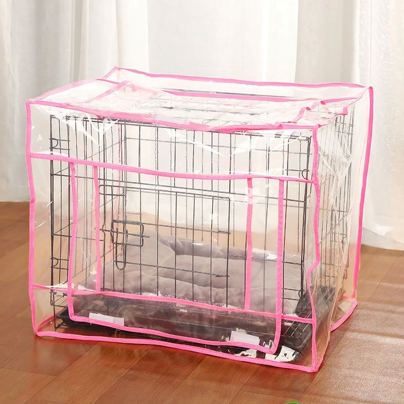 透明防风罩宠物笼子罩保暖猫笼狗笼防尘罩冬季狗狗笼套透明挡风款