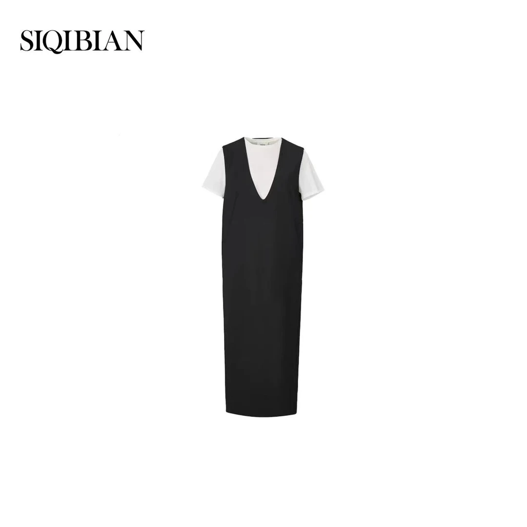 SIQIBIAN ｜24AW早秋新品气质百搭背心连衣裙-6317