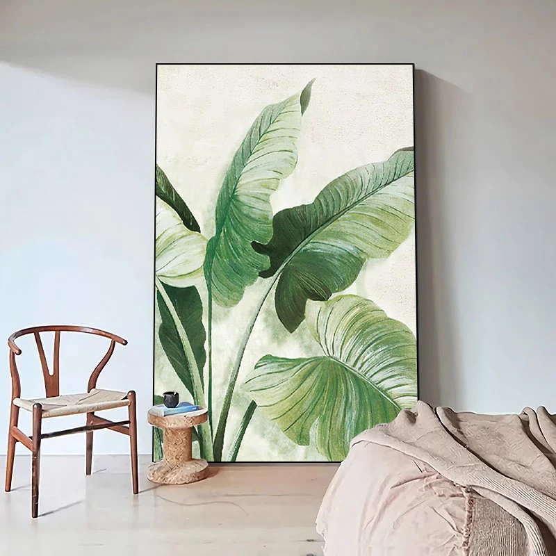 家大业大客厅挂画北欧玄关墙上绿植装饰画色彩艺术感玄关装饰画