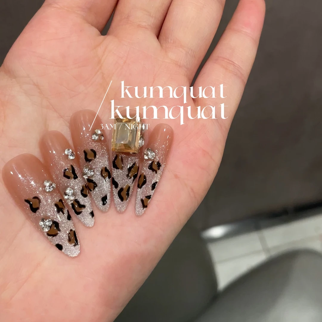 —Nail「猫眼豹纹」/猫眼酷酷风/纯手工穿戴甲 可拆卸