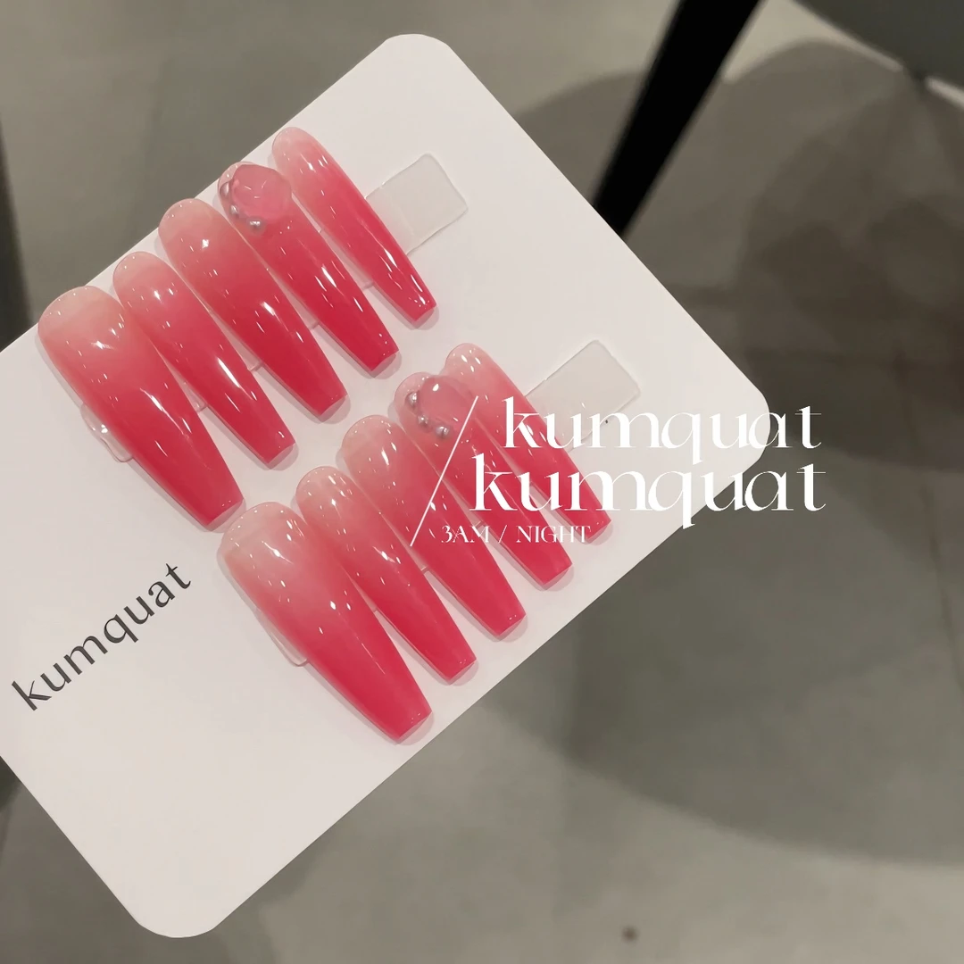 -Nail「栗子奶冻」｜欧美T｜纯手工定制穿戴甲可拆卸